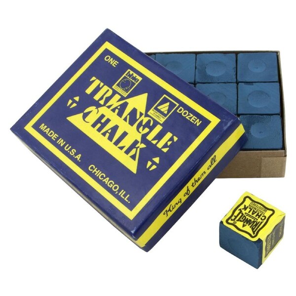 Triangle Pool Snooker Billiard Cue Tip Chalk Blue Colour
