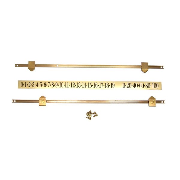 Snooker Scoreboard Parts Kit Number Strip Rails Pointers (Brass)