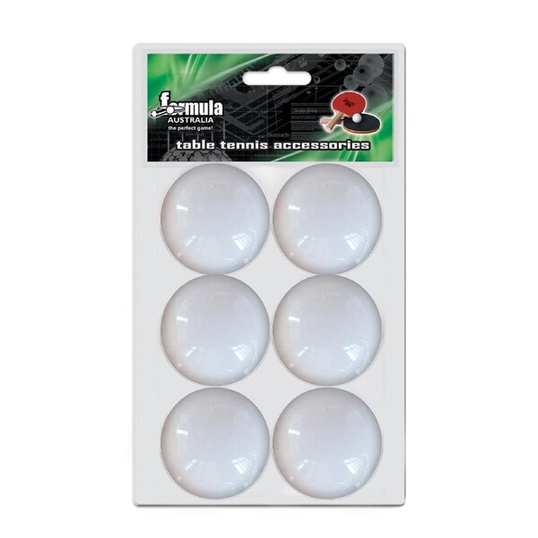 Formula Sports Table Tennis Ball Ping Pong Balls 6 Pack WHITE