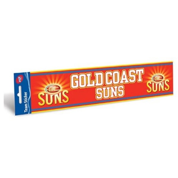 Gold Coast Suns Official AFL Team Logo Bumper Sticker 305mm x 75mm