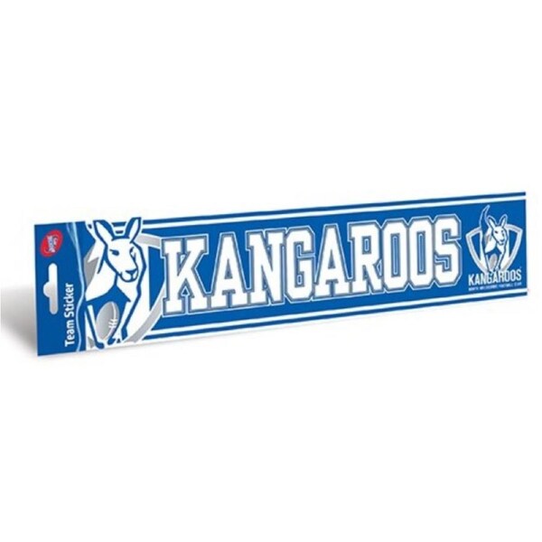 North Melbourne Kangaroos Official AFL Team Logo Bumper Sticker 305mm x 75mm
