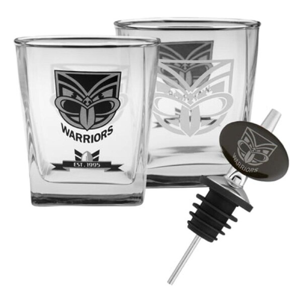 NRL New Zealand NZ Warriors SPIRIT Glasses & POURER