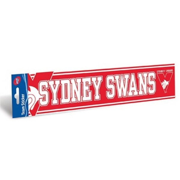 Sydney Swans Official AFL Team Logo Bumper Sticker 305mm x 75mm