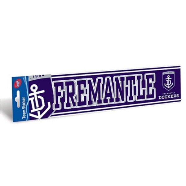Fremantle Dockers Freo Official AFL Team Logo Bumper Sticker 305mm x 75mm