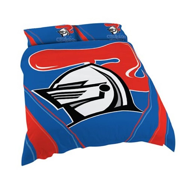 Newcastle Knights NRL KING Bed Quilt Doona Duvet Cover & Pillow Cases Set NEW