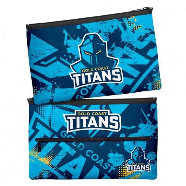 NRL Gold Coast Titans QUALITY LARGE Pencil Case for School Work Stationary