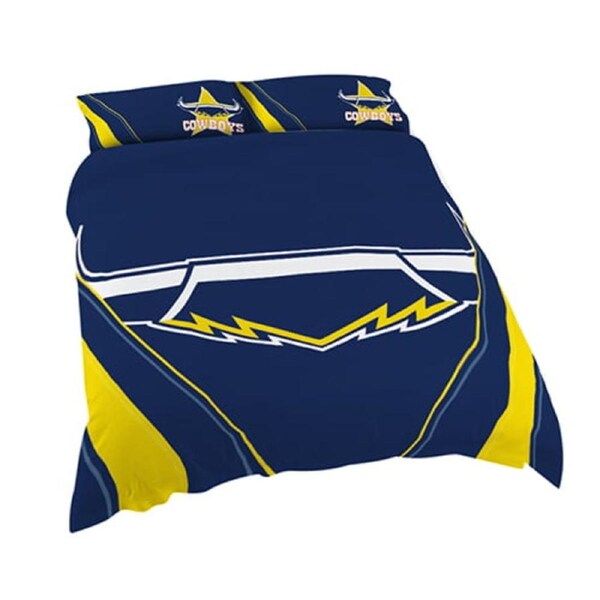North QLD Queensland Cowboys NRL KING Bed Quilt Doona Duvet Cover & Pillow Cases Set NEW