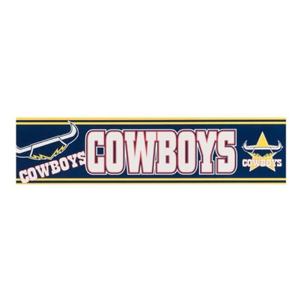 North QLD Queensland Cowboys NRL LOGO Car Bumper Sticker 300mm x 75mm