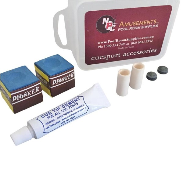 NPC Pool Snooker Billiard Cue Tipping Accessories Repair Kit Tips Glue Ferrules Chalk