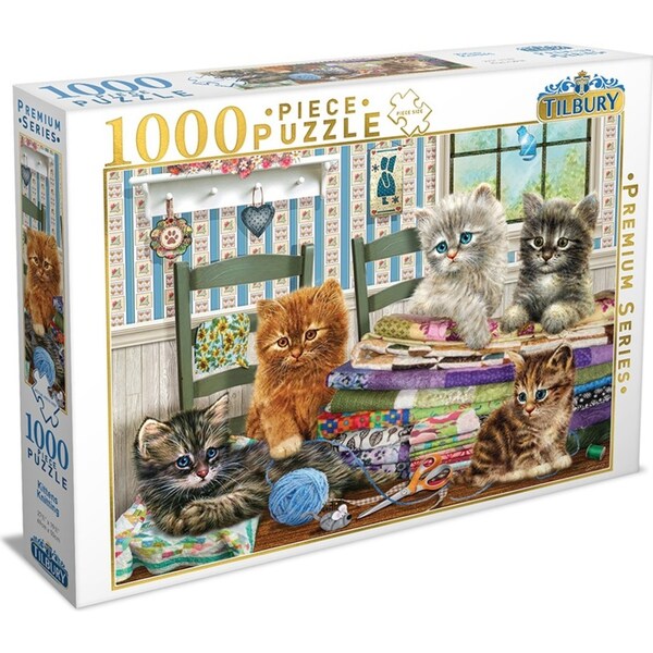 1000pc Tilbury Kids/Family/Teen Kittens Knitting 69x50cm Jigsaw Puzzle Toys 8y+