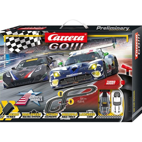Carrera Go! Onto The Podium 1:43 Scale Slot Car Racing w/2 Vehicles Kids 6y+