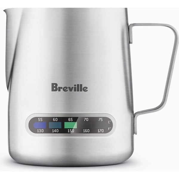 Breville The Milk Stainless Steel Jug Thermal w/Thermometer for Frother/Frothing