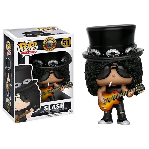 Pop! Funko 10cm Rocks Guns N Roses Slash 51 w/ Guitar Vinyl Figurine/Collectable