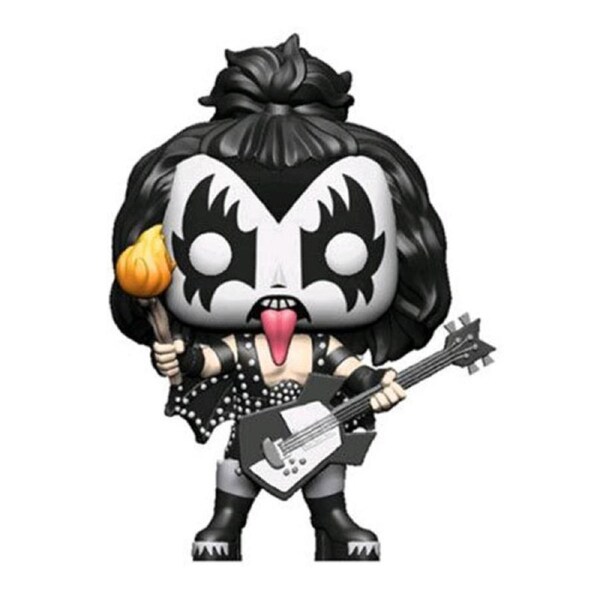 Pop! Funko Rocks Kiss 10cm 121 The Demon w/ Guitar Vinyl Figurine/Collectables