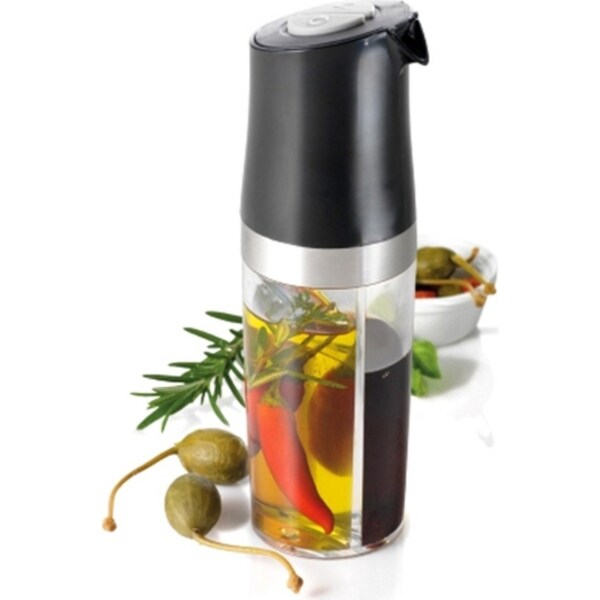 Maxim Oil & Vinegar 2 In 1 Pourer Plastic Bottle Dual Container Salad Dressing