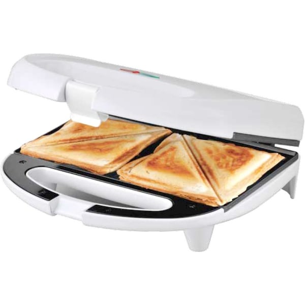 Tiffany Non Stick 750W 2 Slice Bread/Jaffle Electric Sandwich Press Maker White
