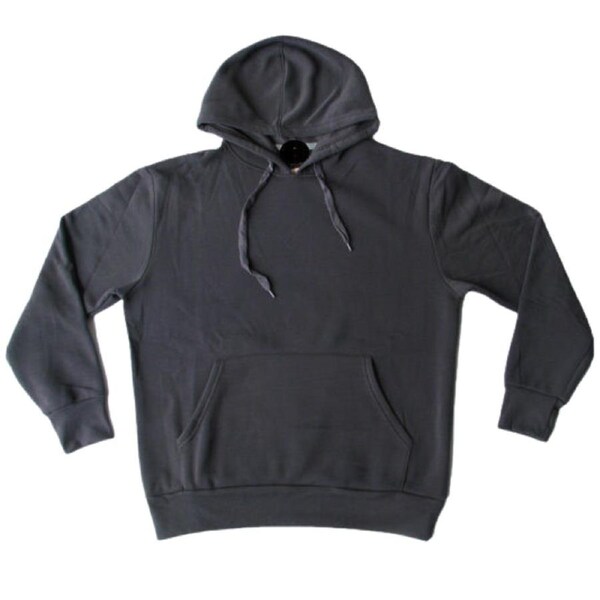 Adult Unisex Mens Plain Basic Pullover Hoodie Sweater Sweatshirt Warm Jumper Black / S