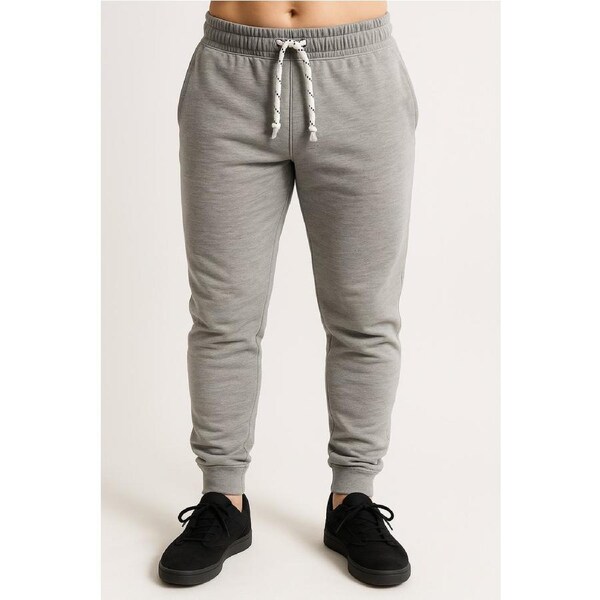 Mens Skinny TRACK PANTS Slim Cuff Trousers Gym Trackies Sport Bottoms Joggers Grey (Cotton/Polyester) / XXL