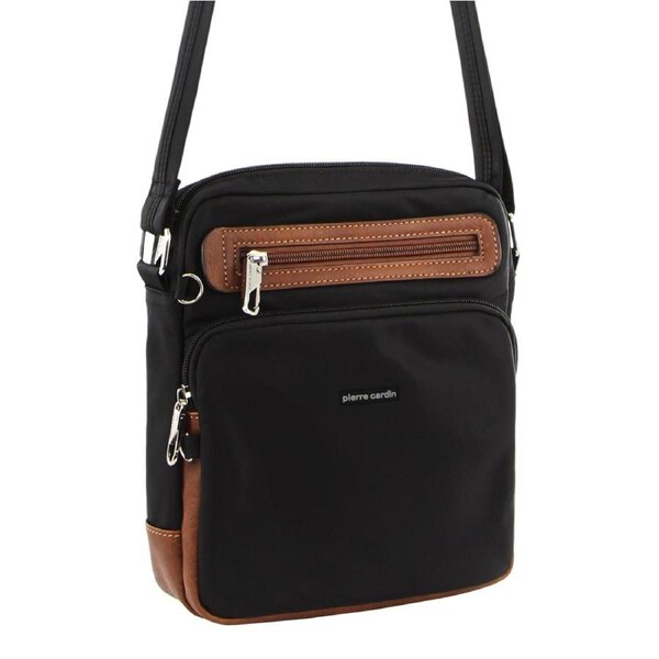 Pierre Cardin Nylon Cross Body Bag - Black