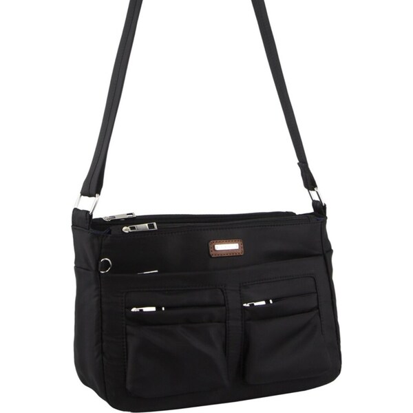 Pierre Cardin Casual Anti-Theft Cross Body Bag RFID Blocking Two-Tone - Black