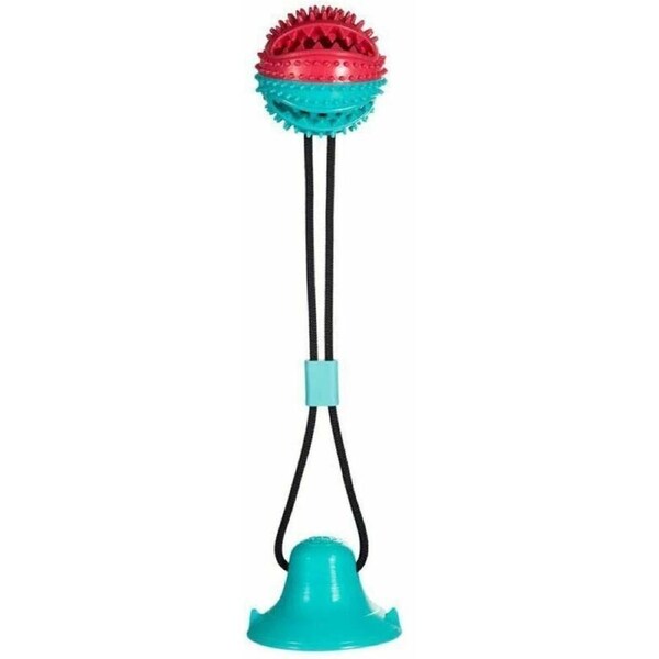 Dog Toy Suction Cup Self-Playing Rubber Ball Chew Food Dispensing Toothbrush
