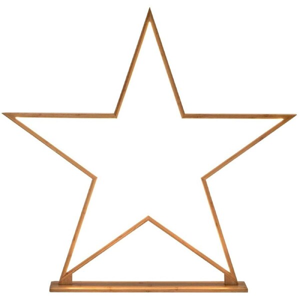 87cm Bamboo Star Table Lamp Desk Light LED Strip Modern Designer - Natural