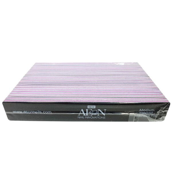 AEON Nail Files Sanding Buffer Shape Square Black Medium 150/150 Grit 25 pcs