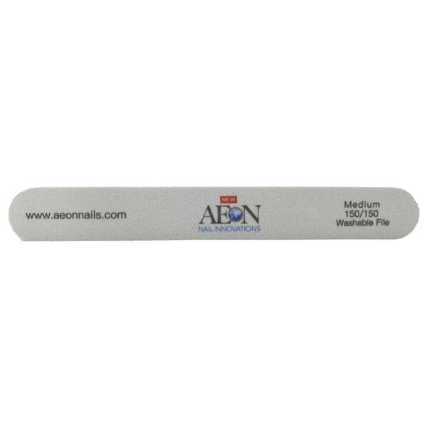 AEON Nail Files Buffer Shape Sponge Straight Silver Medium 150/150 Grit 1 pc
