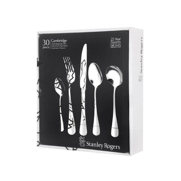 Stanley Rogers Cambridge Stainless Steel 30 Piece Cutlery Set - 30pc