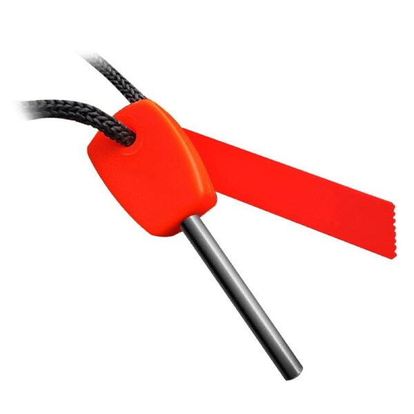 Survival Magnesium Flint & Steel Striker Fire Starter Lighter Stick Camping Red