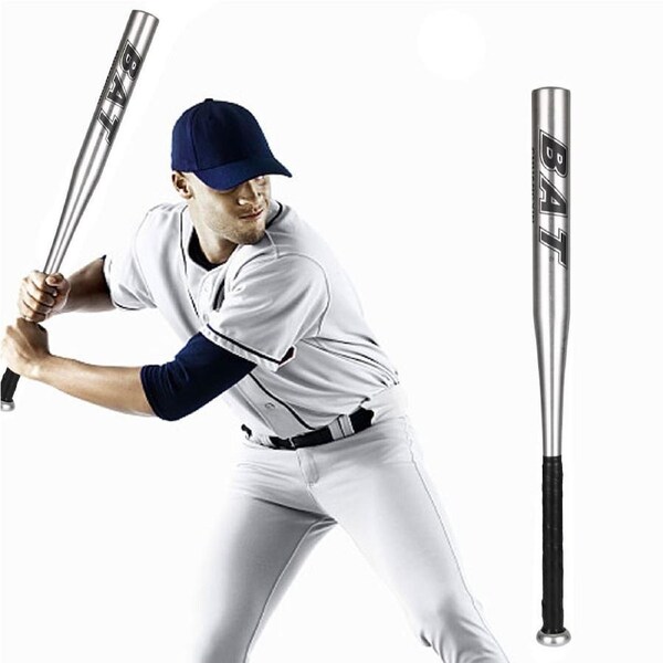 Vivva 25inch Silver Aluminium Baseball Bat Racket Outdoor Sports wood Lightweight