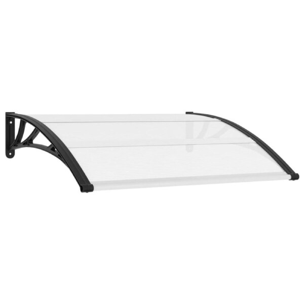 Door Canopy Black and Transparent 120x75 cm PC vidaXL