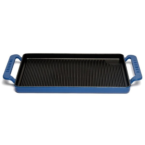 Chasseur Sky Blue 42 x 24cm Cast Iron Rectangular Grill Tray