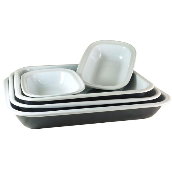 Falcon Enamelware 5 Piece Enamel Bake Set with Pans & Dishes