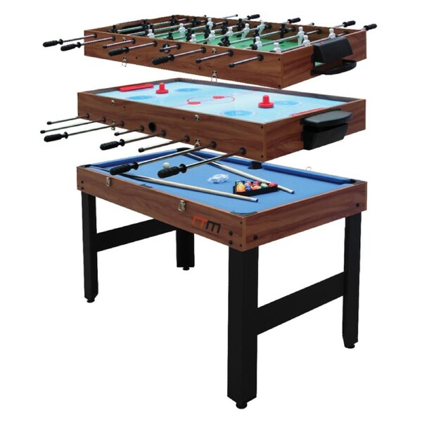 4FT 3-in-1 Games Foosball Soccer Hockey Pool Table