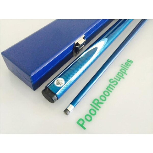 DARK BLUE 57 Inch Graphite Pool Snooker Billiard Cue and Case
