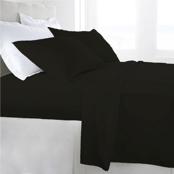 Single Size Black 1000TC Egyptian Cotton Sheet Set