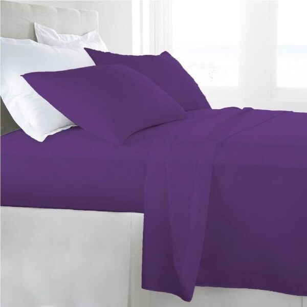 King Size Purple 1000TC Egyptian Cotton Sheet Set
