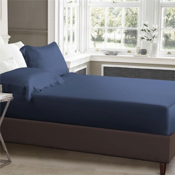 Queen Size Ocean 1000TC Silk Silky Feel Satin Fitted Sheet+Pillowcase