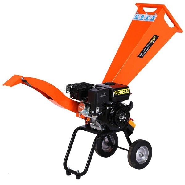 Ducar 7HP Wood Chipper Shredder Mulcher Grinder Petrol Orange