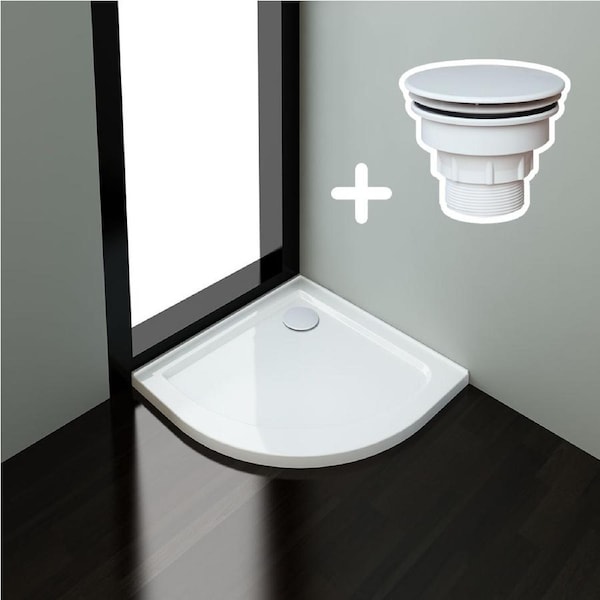 ELEGANT Round Shower Waste Off White Fits Australian Standard Shower Base