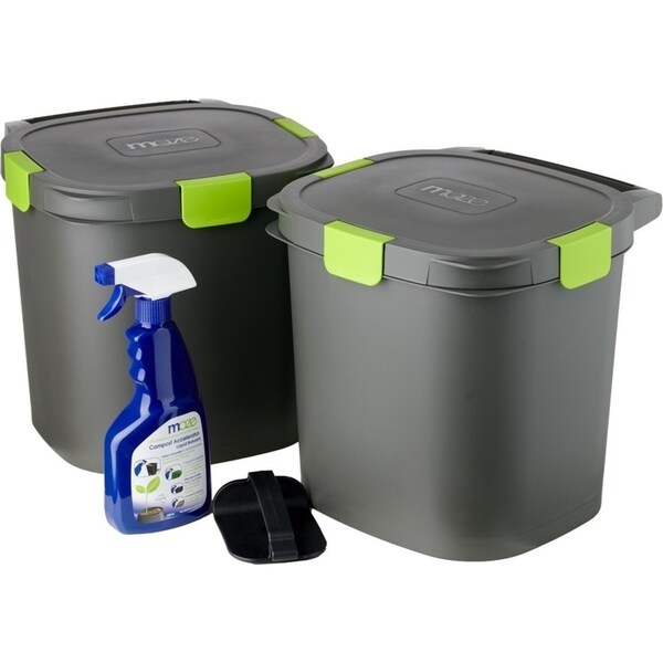 Maze 14lt Indoor Composter Twin Pack- Airtight Bokashi System