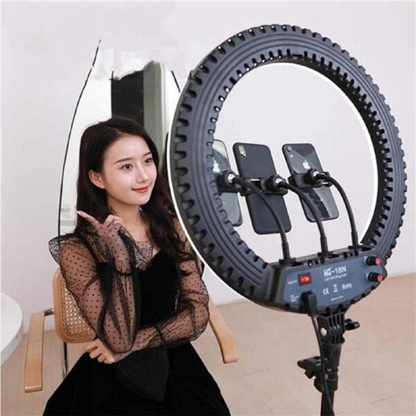 HQ BiColor LED Ring Light Kit with Stand Social Media/Beauty Ticok LIGHT 18" inch