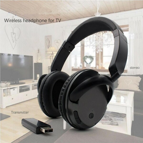 TV FM PC MP3 Headphone USB Cordless Stereo Headset Headphones Wireless Earphone