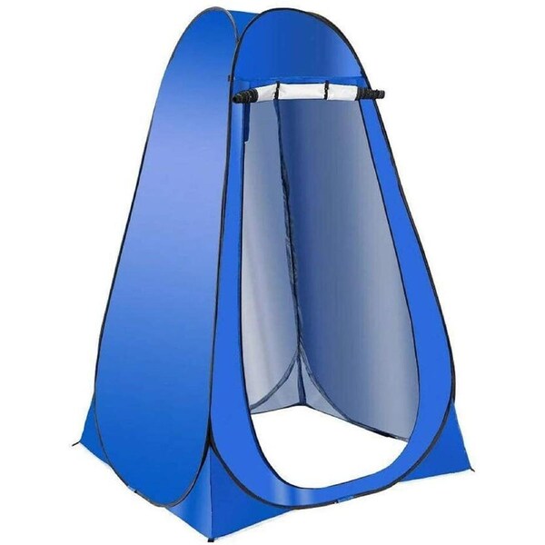 Ozoffer Portable Pop Up Outdoor Camping Shower Tent Toilet with Carry Bag in Blue