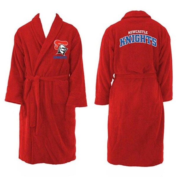 Newcastle Knights NRL Youth Kids Dressing Gown Robe Size 10-12