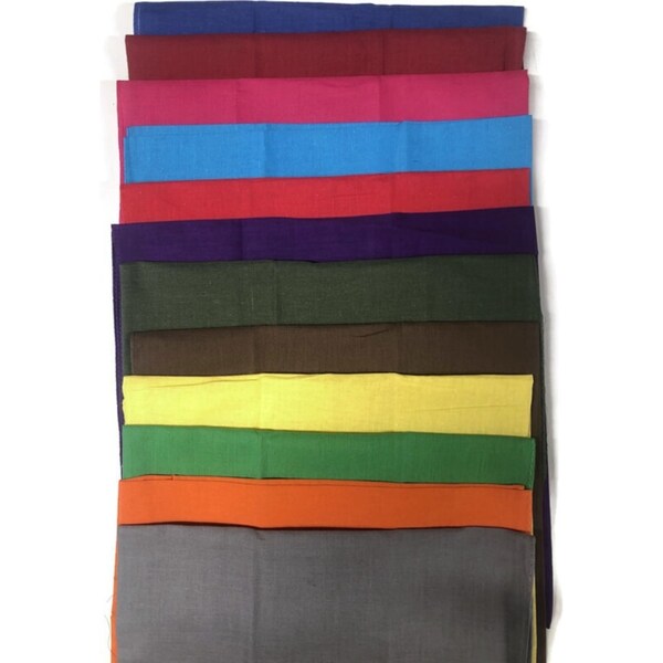 12x HANDKERCHIEFS 100% Cotton Pocket Square Hanky Handkerchief 54x54cm