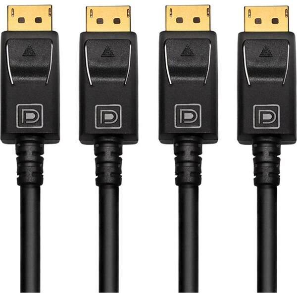 2x Cruxtec 1m DP 1.4 8K Displayport Male to Male Cable Display Port Connector BK