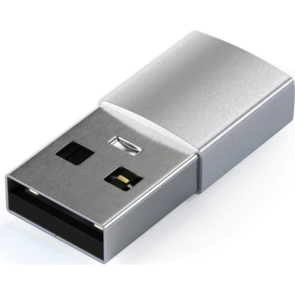 Satechi Aluminium Slim USB-A to USB-C Portable Adapter for MacBook/Laptop Silver