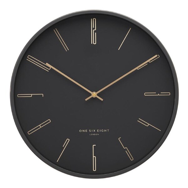 MAYA 30cm Charcoal Grey Silent Wall Clock